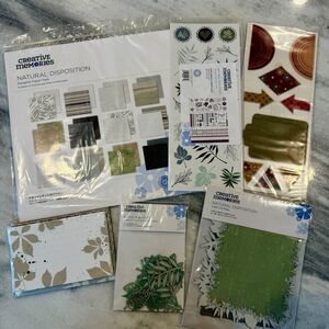 Creative Memories Natural Disposition 12x12 Lot Paper Stickers Embellishments